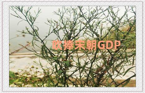 吹捧宋朝GDP